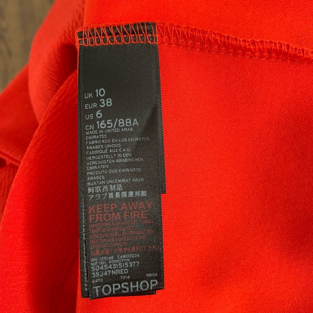 Topshop red strapless dress - Picture 5 of 5